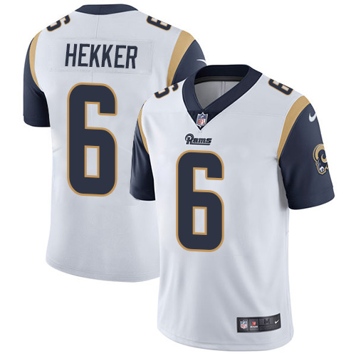 2019 Men Los Angeles Rams #6 Hekker white Nike Vapor Untouchable Limited NFL Jersey